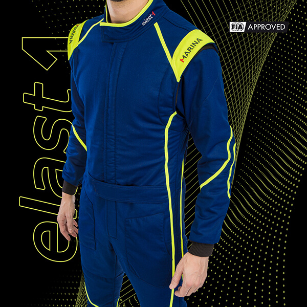 Mono mecánico azul amarillo fluor - Marina Racewear